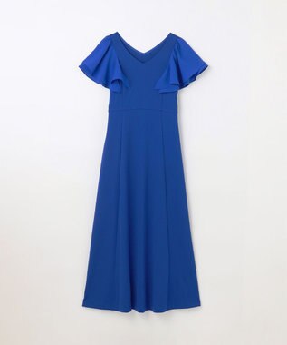 GRACE CONTINENTAL フリルスリーブカットワンピース ブルー