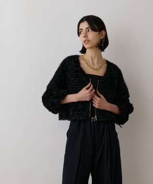 GRACE CONTINENTAL フラワーチュール刺繍ブルゾン ブラック