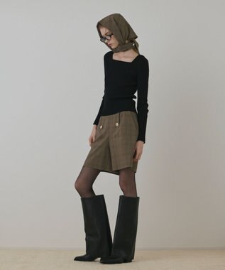 GRACE CONTINENTAL ダブルボタンショートパンツ マルチ