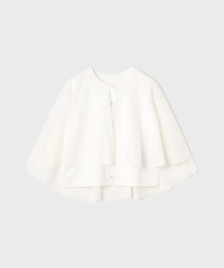 GRACE CONTINENTAL シアーケープニットカーディガン ホワイト