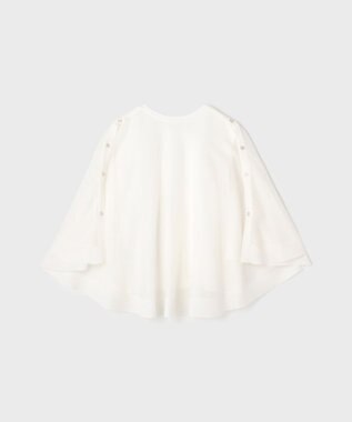 GRACE CONTINENTAL シアーケープニットカーディガン ホワイト