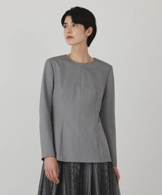 GRACE CONTINENTAL レースコンビワンピース グレー