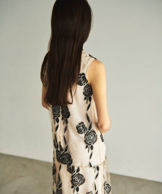 GRACE CONTINENTAL ハイネック刺繍ワンピース キナリ