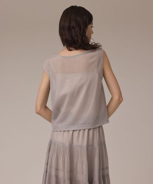 GRACE CONTINENTAL オーガンドレープトップ ベージュ