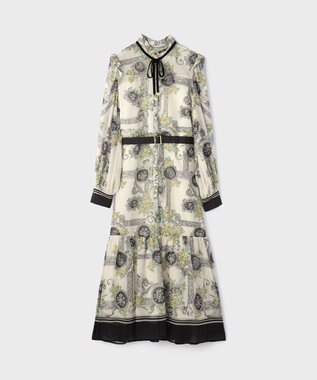 GRACE CONTINENTAL オーナメントフラワープリントワンピース キナリ