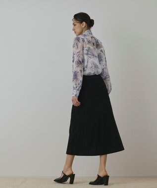 GRACE CONTINENTAL スカ－フタイブラウス ラベンダー