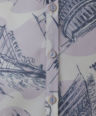 GRACE CONTINENTAL スカ－フタイブラウス ラベンダー