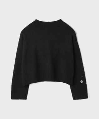 GRACE CONTINENTAL ビジューニットトップ ブラック