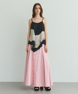 GRACE CONTINENTAL ジュエリースカーフキャミ ブラック