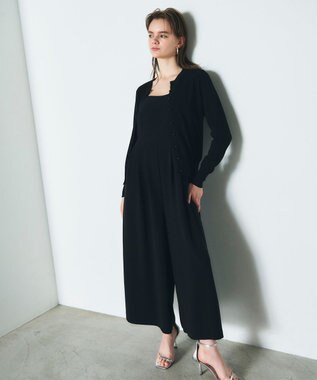 GRACE CONTINENTAL クルーニットカーディガン ブラック