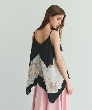 GRACE CONTINENTAL ジュエリースカーフキャミ ブラック