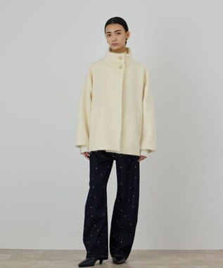 GRACE CONTINENTAL モヘヤシャギーショートコート