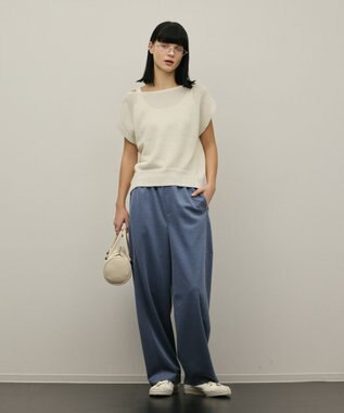 GRACE CONTINENTAL ジャージイージーパンツ ブルー