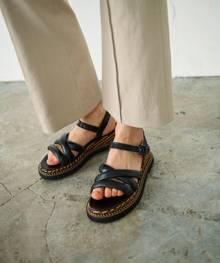 GRACE CONTINENTAL スリムフレアパンツ ベージュ