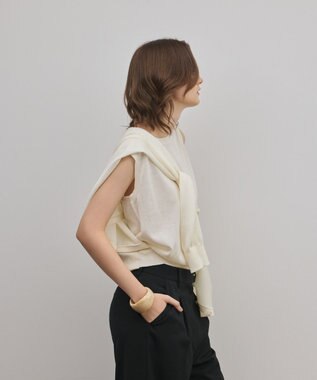 GRACE CONTINENTAL レイヤードニットトップ キナリ