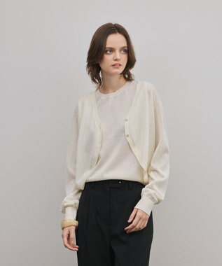 GRACE CONTINENTAL レイヤードニットトップ キナリ