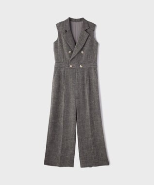 GRACE CONTINENTAL ツイードテーラーサロペット グレー