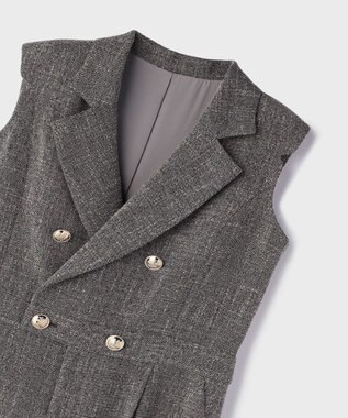 GRACE CONTINENTAL ツイードテーラーサロペット グレー