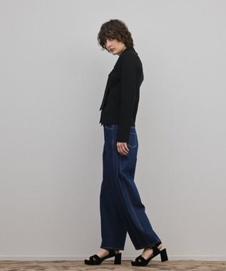 GRACE CONTINENTAL サイド切替バレルパンツ インディゴ