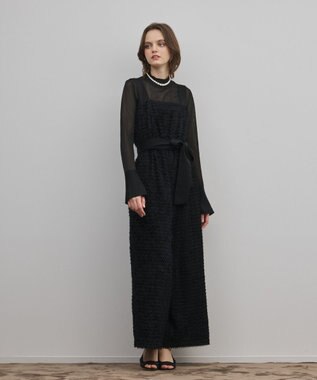 GRACE CONTINENTAL カットジャガードサロペット