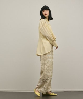 GRACE CONTINENTAL バックフレアシャツ イエロー