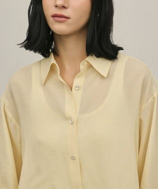 GRACE CONTINENTAL バックフレアシャツ イエロー