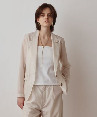 GRACE CONTINENTAL ブライトシアージャケット キナリ