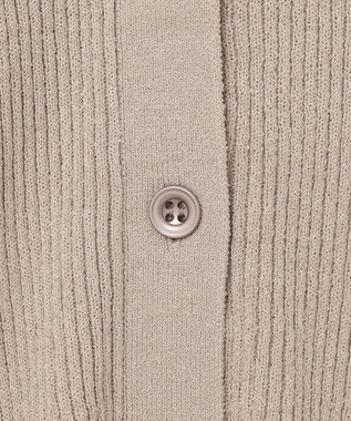 GRACE CONTINENTAL スラブリブシャツニットトップ ベージュ