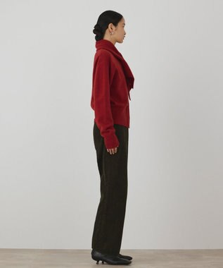 GRACE CONTINENTAL ネップニットカーディガン レッド