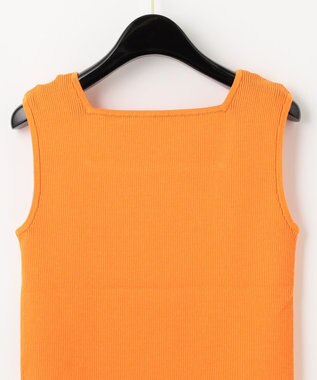 GRACE CONTINENTAL リブニットスクエアトップ オレンジ