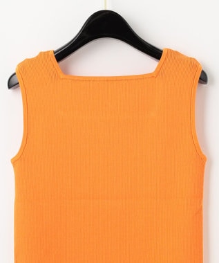 GRACE CONTINENTAL リブニットスクエアトップ オレンジ