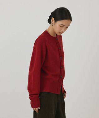 GRACE CONTINENTAL ネップニットカーディガン レッド