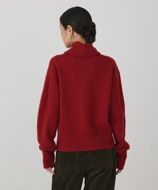 GRACE CONTINENTAL ネップニットカーディガン レッド