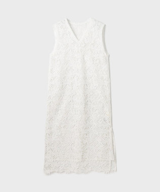 GRACE CONTINENTAL ケミカルレースストレートトップ ホワイト