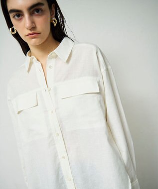 GRACE CONTINENTAL トリアセリネンオーバーシャツ ホワイト
