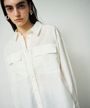 GRACE CONTINENTAL トリアセリネンオーバーシャツ ホワイト