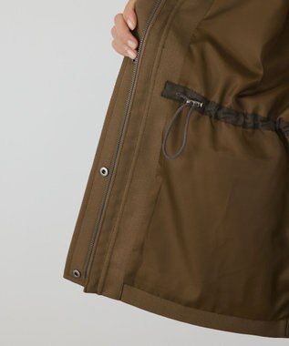 GRACE CONTINENTAL レザー衿ハンティングジャケット カーキ