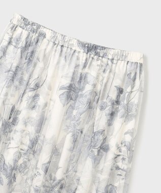 GRACE CONTINENTAL シャドーフラワープリントスカート グレー