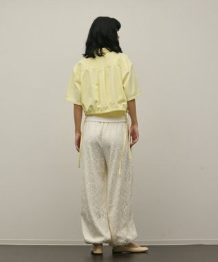 GRACE CONTINENTAL ハーフスリーブデニムシャツ イエロー