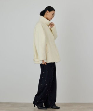 GRACE CONTINENTAL モヘヤシャギーショートコート キナリ