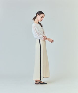 GRACE CONTINENTAL ラメシアーニットトップ ホワイト