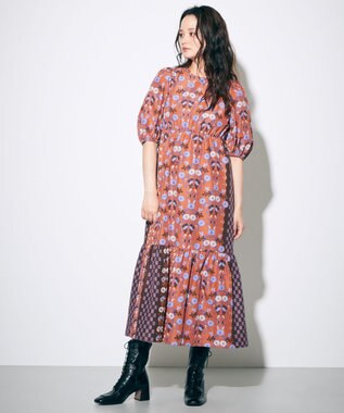 ヌーボープリントパフワンピース Grace Continental Grace Continental グレースコンチネンタル 通販 ヌーボープリントパフワンピース Grace Continental Grace Continental グレースコンチネンタル 通販