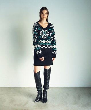 GRACE CONTINENTAL - グレースコンチネンタル 23AW ローゲージキカニットトップ セーター ローゲージキカニットトップ / GRACE CONTINENTAL | GRACE