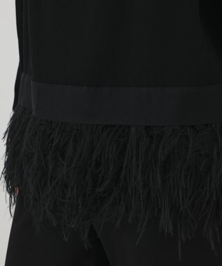 GRACE CONTINENTAL フェザーヘムキャミトップ ブラック