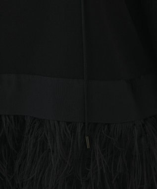 GRACE CONTINENTAL フェザーヘムキャミトップ ブラック