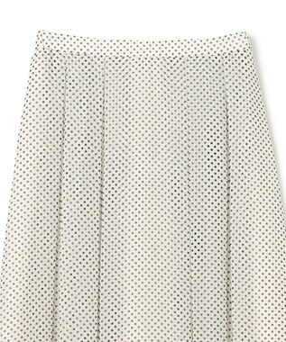 GRACE CONTINENTAL ドットBOXタックスカート ホワイト