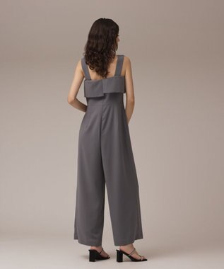 GRACE CONTINENTAL フリルケープサロペット グレー