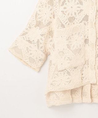 GRACE CONTINENTAL バックタックレースシャツ キナリ