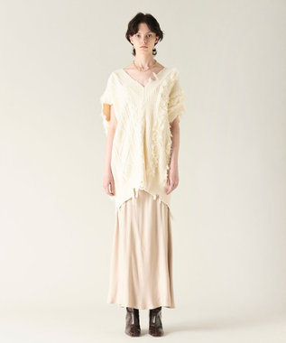 GRACE CONTINENTAL クラッシュニットトップ キナリ