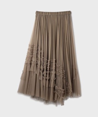 GRACE CONTINENTAL イレギュラ－チュ－ルスカート ベージュ